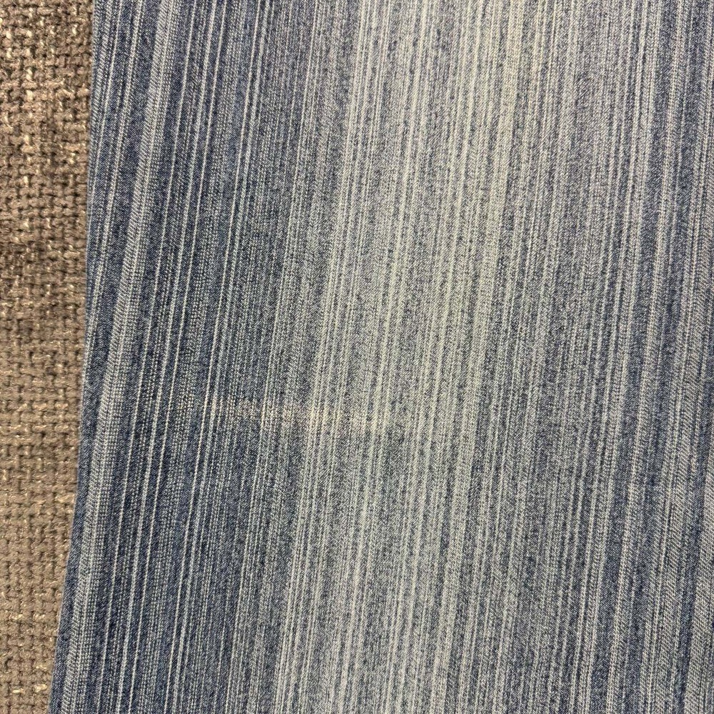 MXM Women's Striped Light Blue Straight Leg Jeans - Picture 8 of 14